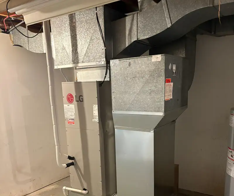Ducted heat pump installation