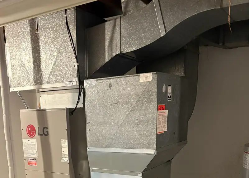 Ductwork installation for a residential forced-air heating system