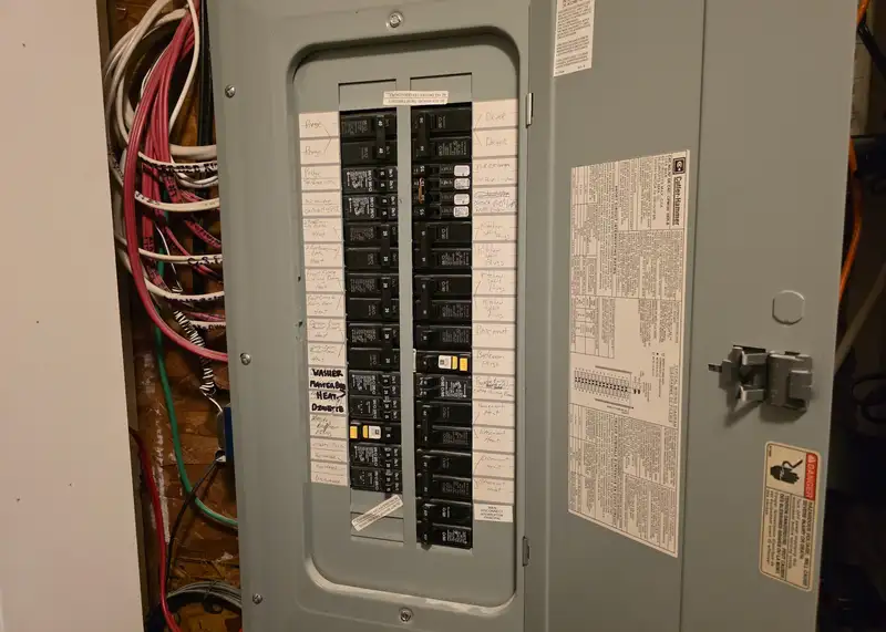 Photo of a home's electrical panel