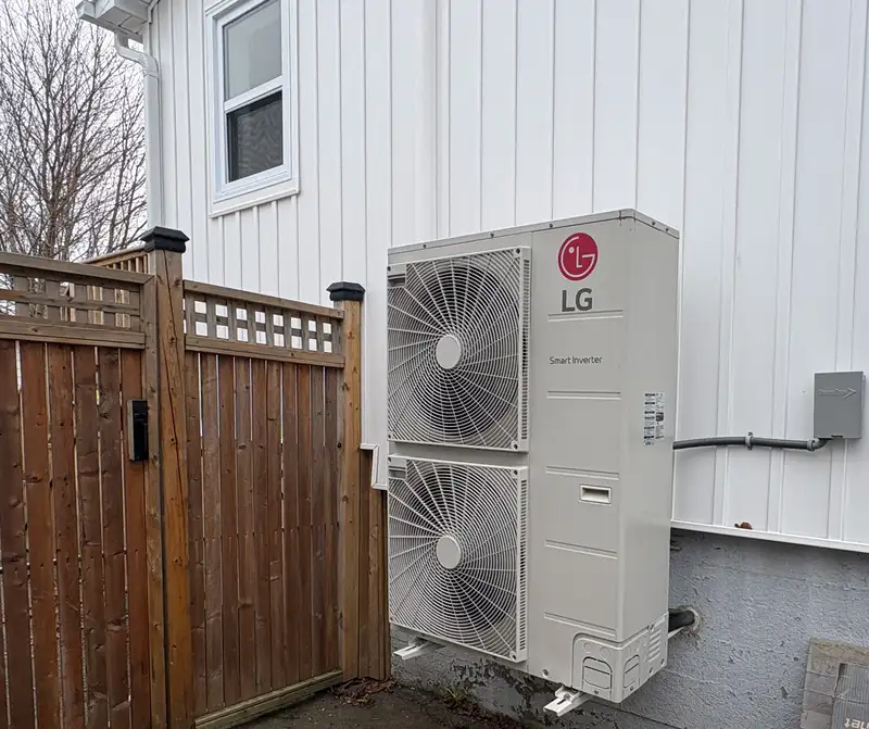 An outdoor heat pump compressor unit